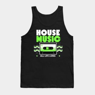 HOUSE MUSIC  - Cassette (Green) Tank Top